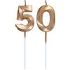 Lahviuu Candele di Compleanno Numero,Candele Decorazione di Topper Torta Buon Compleanno,per Festa Nozze Anniversario Celebrazione Forniture,50 anni (Champagne)