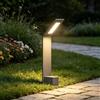 Mai & Mai Lampione da Giardino 3000K, Luminoso da Giardino IP65 Paletti Esterni Led 12.8X9.8x40.8cm in Alluminio per Giardini, Parchi, Aree Residenziali e Ingressi Pfadfinder, Sabbia grigio scuro