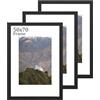 RUN HELIX Set di 3 cornici portafoto da 50 x 70 cm, con vetro acrilico infrangibile e passepartout, cornice leggera per poster, immagini, diplomi, decorazione da parete