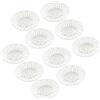 Generic 10 filtri in plastica per lavello, colore bianco, per scarico della doccia, filtro per lavello da bagno, filtro in plastica, protezione per scarico della doccia, tappo di scarico per cucina e bagno