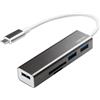 LogiLink Hub USB-C 3 porte + lettore di schede di memoria