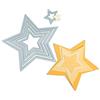 Sizzix Essential Framelits - Fustella con Stelle, Cuori, Cerchi e Quadrati