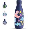Motswedi Borraccia Termica, 350 ml Senza BPA, Borraccia, 18/8 Acciaio Inossidabile, Bottiglia Bambini, Isolamento Sottovuoto a Doppia Parete, Bottiglia Termica per Scuola, Viaggi - Blu Scuro Pecora