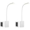 Briloner Sticklights - Lampada da parete senza elettricità o foratura, con batteria, touch dimmerabile, luce bianca calda, senza fili, 6 x 3 x 50 cm, colore: bianco (Confezione da 2)