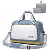 BAGZY Bagaglio a Mano 55x40x23cm Lufthansa Eurowings Cabin Bag 50L Grande Borsa Sportiva Impermeabile Borsone Maternità Valigia per Viaggio, Weekend, Aereo Uomo Donna con Borsa da Toilette Blu