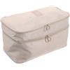 VANZACK Borsa Organizer per Viaggi per Biancheria Intima, Beige | Poliestere, Scomparti Multipli con Divisori, Protezione Acqua e Polvere, Uso Quotidiano e Trasferta