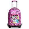 SJ GANG STYLE JAM GANG Trolley Scuola SJ Jack 3 Ruote - Cuteled Girl Bambina - Rosa - Zaino Sganciabile - Doppio Uso