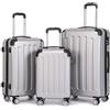 Boleedy Set di Valigie Rigide 3 Pezzi(55/66/76cm),Set Valigia Leggero in ABS Rigido con Lucchetto e Ruote a 360°,Grande Trolley per Business e Viaggio