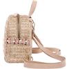 DOITOOL Zaino Piccolo Donna in Paglia Intrecciata con Decorazioni a Perline, Borsa da Viaggio Outdoor Traspirante alla Moda, e Viaggi