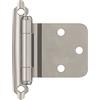 Amerock BPR7630G10 | Cerniera a testa smussata inversa | Montaggio frontale a chiusura automatica a sovrapposizione variabile | Nichel satinato | Cerniera per porta dell'armadio da cucina | Confezione