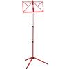 Classic Cantabile 100 Leggio Medium Rosso, Versione di peso medio | Con supporto laterale (ferma spartiti) sulla superficie di appoggio, Piedini antiscivolo in gomma, Robuste viti di serraggio