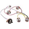 BESTonZON Kit di Cablaggio per Chitarra con 2 Volumi 2 Toni Jack a 3 Vie Interruttore per Chitarre Potenziometri A500k B500k