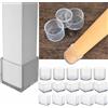 NONE 4 pezzi piedini per gambe da tavolo e sedia tappi in PVC tappi rotondi e quadrati coprigambe per calzini antiscivolo protezione per pavimenti per mobili