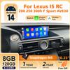 Nunoo Android 14 Autoradio Per Lexus IS RC 200 250 300 350 200t 300h 2013-2019 128GB Lettore Video Multimediale CarPlay Autoradio 4G