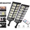 ESMARTER Luci a LED solari per esterni Lampada da parete super luminosa impermeabile da 8000 Lm con lampione da giardino con telecomando e sensore di movimento