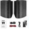 Herdio 5.25'' 2PCS Altoparlanti Bluetooth per interni ed esterni Sistema di montaggio a parete cablato impermeabile da patio 300 Watt Nero