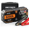 AdoreTrip Avviatore di emergenza portatile per auto 6250A 12V, power bank, caricabatterie per auto 12V, dispositivo di avviamento per motori a benzina fino a 10.0L e diesel fino a 6.5L