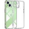 BYGJMY Custodia morbida in silicone TPU trasparente antiurto per iPhone 16 15 14 13 12 11 Pro Max Plus Mini Cover posteriore completa trasparente Shell Paraurti Fundas