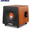 AIYIMA 800X Subwoofer 150W Altoparlante attivo da 8 pollici Bassi profondi Grano di legno Amplificatore Woofer Ingresso RCA/AUX/LFE