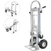 SucceBuy Carrello pieghevole per autocarri a mano in alluminio 3 in 1, 1000 libbre, 350 kg, peso massimo per uso domestico, lavori industriali pesanti