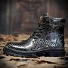 Brangdy Stivali da uomo in vera pelle Retro modello serpente Design Stivali Chelsea da uomo 2025 Nuove scarpe di tendenza da strada per uomo Botas Para Hombre