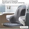 NONE Set di cuscini per sedili in memory foam da 1 pezzo - Cuscino lombare e sedile 2 in 1 per ufficio/auto, grigio e nero, regalo di festa per alleviare il mal di schiena