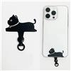 NONE Cartoon Panda Cat Dog 360 Girevole in metallo Telefono Tether Tab Patch Guarnizione Cordino per cellulare Corda sospesa Connettore di sicurezza Pezzo