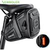 NEWBOLER Borsa da sella per bicicletta impermeabile Borse laterali per bici da strada MTB Borsa porta attrezzi per bicicletta a strisce riflettenti Accessori MTB