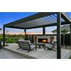 NONE Pergola Bioclimatica Moderna da Esterno 3x3 3x4 4x4 6x4m in Alluminio con Lamelle e Schermo Motorizzato - Vendita all'Ingrosso Diretta dalla Fabbrica
