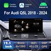 LIARO-NAVI Autoradio multimediale Android 16 per Audi Q5L 2018-2024 con CarPlay wireless, schermo QLED, 4G, WIFI, DSP, GPS e lettore video.