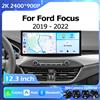 CUCU-NAVI Sistema operativo Android WIFI 4G da 12,3 pollici per FORD Focus 2019-2022 Autoradio Lettore video multimediale Navigazione GPS Carplay Auto Bluetooth