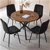 EGOONM Set di 2/4/6 Sedie da Pranzo Moderne Minimaliste Multifunzionali in Velluto, Gambe in Metallo, per Sala da Pranzo, Ufficio e Posti per Ospiti
