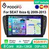 Podofo 9 "Radio per auto Wireless CarPlay Radio Android per SEAT IBIZA 6j 2009-2013 Multimedia GPS FM 4G WIFI Sistemi intelligenti per auto