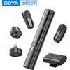 BOYA BOYA Magic Professional Wireless Microfono da bavero Spingarda/Desktop/Microfono portatile per iPhone Android Camera PC Registrazione video