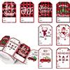 TYFYO Etichette natalizie da 100 pezzi, 8 adesivi regalo autoadesivi di design Etichette con nome con pupazzi di neve di Babbo Natale Albero di Natale Pupazzo di neve Decorazioni natalizie