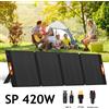 CHUBAN Pannello Solare Portatile 420W, Leggero 400W, 17KG, Pannelli Solari Pieghevoli con Supporto Regolabile, Caricatore Solare Impermeabile IP68