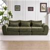 Vankel Divano Comprimibile Green Comfort, 3 Posti, Nessun Montaggio Richiesto, Divano Letto, Ciniglia Nera, Combinazione Libera per Soggiorno, Appartamento