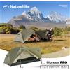 Naturehike Tenda da campeggio Naturehike Mongar Pro UL in nylon 20D per 1, 2 o 3 persone, impermeabile, per escursioni, alpinismo e protezione solare.
