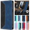 KL-Boutiques Custodia in denim con inserti S26Ultra/S26Plus per Samsung Galaxy S26 Ultra S25 Edge S24 FE S23 S22 S21 Plus, custodia magnetica a portafoglio