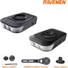 RAVEMEN Faro Anteriore Bici RAVEMEN FR1100 SE FR500 per Garmin Wahoo, Ricaricabile, Visibilità Laterale Giorno e Notte, Supporto AOM06