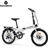 ROCKBROS Bicicletta pieghevole da 20 pollici leggera e portatile telaio in acciaio al carbonio cambio a 7 velocità freno a disco per pendolarismo quotidiano