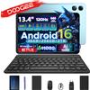 DOOGEE U13 Pro Tablet PC 2 in 1, Display 13.4" 120Hz, Android 16, Batteria 11000mAh, 36GB RAM (6+30), 256GB ROM, Gemini AI, Netflix Widevine L1, Supporta Smart Pad