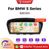 Ainavi Autoradio AINAVI per BMW E60 E61 2005-2010 con Carplay e Android Auto, GPS Multimediale, MP5, Schermo Touch HD 2K IPS, Stereo per Auto