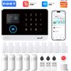 PGST Sistema di allarme PGST per la casa, WIFI GSM, antifurto con sensore di movimento per porte, compatibile con Tuya Control e Alexa.