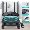 Supporto per ventola di raffreddamento per router domestico, ultra silenzioso, ventola USB da 12 cm, base di raffreddamento con interruttore, supporto per base, Light Cat