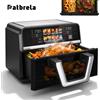 Patbrela Friggitrice ad Aria con Doppio Cestello da 10L, Friggitrice Senza Olio XXL con Divisorio Rimovibile | Forno ad Aria Calda Senza Olio con Zone Indipendenti 3L+7L, Funzione Cucina e