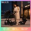 Magic ZC（母婴） Sistema da viaggio 3-in-1 per passeggino con seggiolino auto per neonati e navicella convertibile reversibile, passeggino compatto pieghevole con una sola mano, ruote EVA ammortizzanti per tutti i