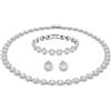 Swarovski Set Angelic, Taglio Round, Bianco, Placcato rodio