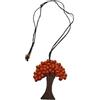 BLUSUPERSHOP collana corda art32 albero vita con perline legno, regolabile dai 45 ai 70 cm circa colore in foto, etnica elegante per cerimonia matrimonio sportiva cocktail