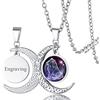 FaithHeart Collana Personalizzata con Segno Zodiacale da Donna Collana con Pendente Mezza Luna in Oro/Acciaio Inossidabile Gioielli Oroscopo Portafortuna Regalo di Compleanno